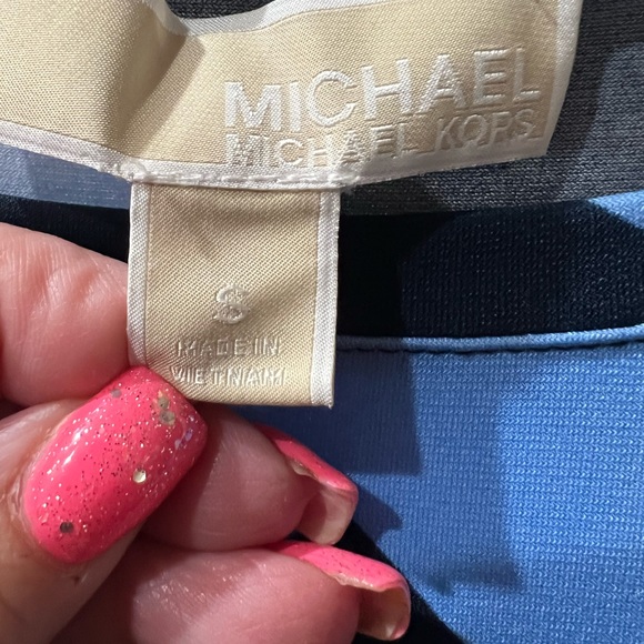 #9 Michael Kors Chevron Dress Black & Blue - Picture 5 of 8